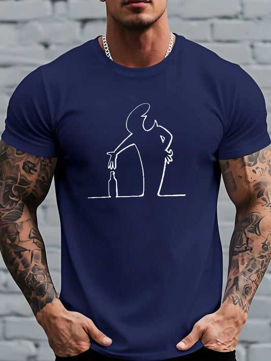 Men's Cycling Print T-Shirt – Cotton Casual Sports Tee