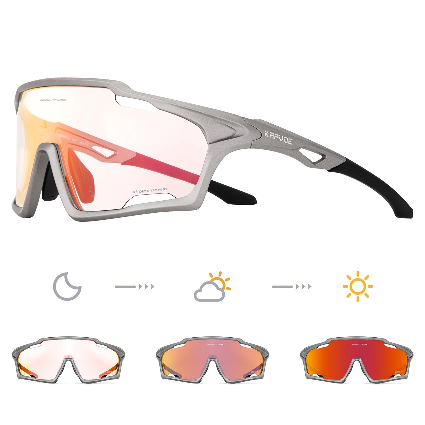 Light-Adaptive Cycling Glasses
