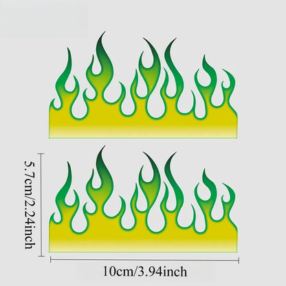 2pcs Flame Bike Sticker DIY 
