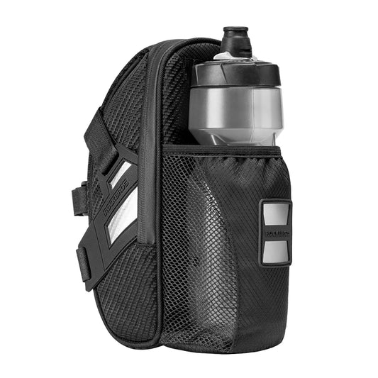 Cycling Saddle Bag with Water Bottle Pocket – Reflective Bike Tail Bag
