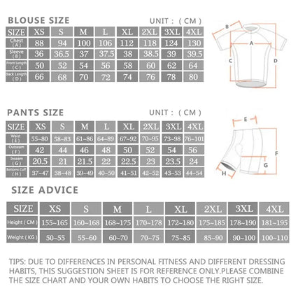 Team Cycling Jersey Sets Breathable 