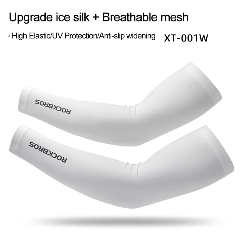 UV400 Ice Silk Arm Sleeves – Lycra | 0.2mm | Non-Slip Grip | S–XXL | 8 Styles