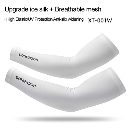 UV400 Ice Silk Arm Sleeves – Lycra | 0.2mm | Non-Slip Grip | S–XXL | 8 Styles
