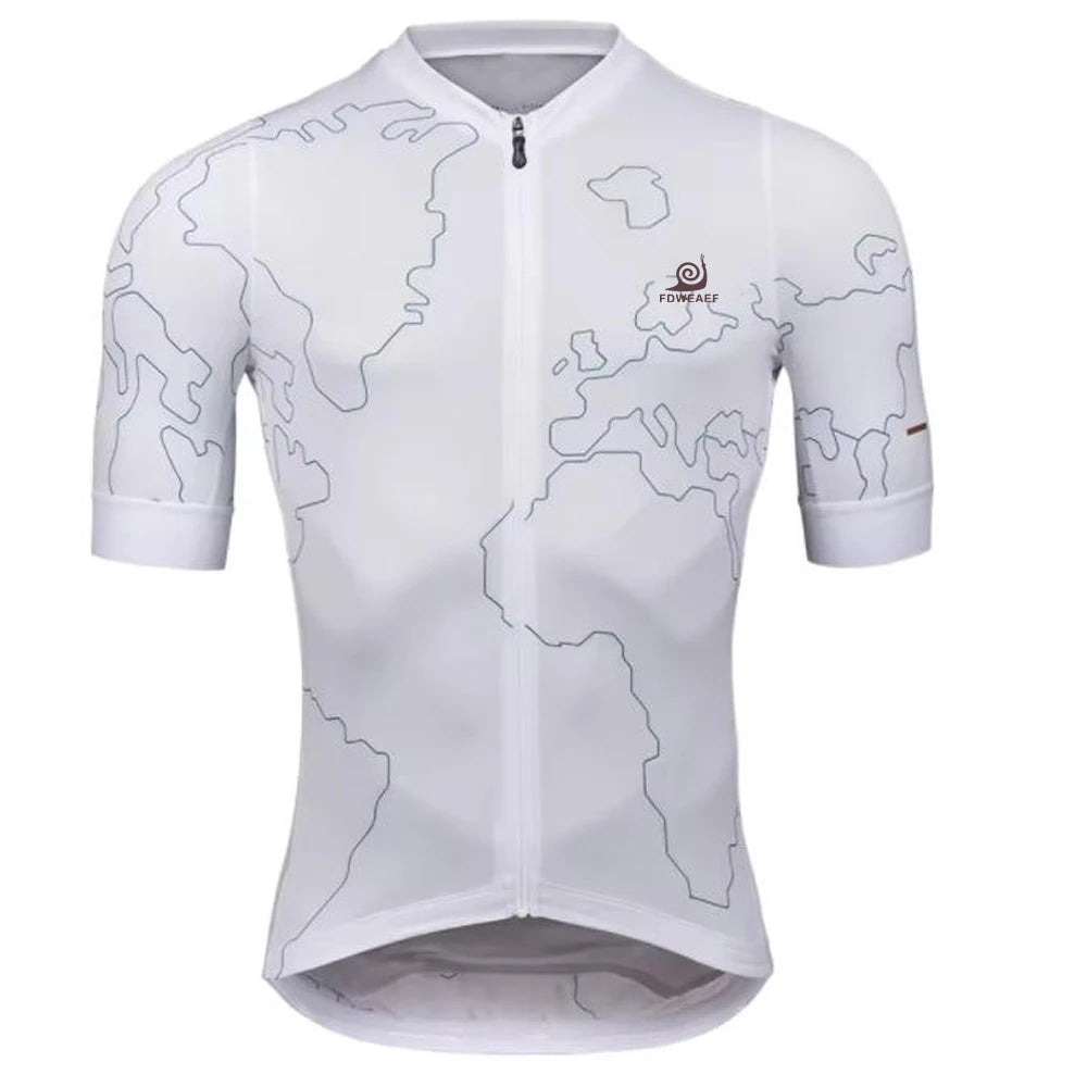 Short-Sleeve Cycling Jersey – Full-Zip, Breathable Road Bike Top, 3 Colors