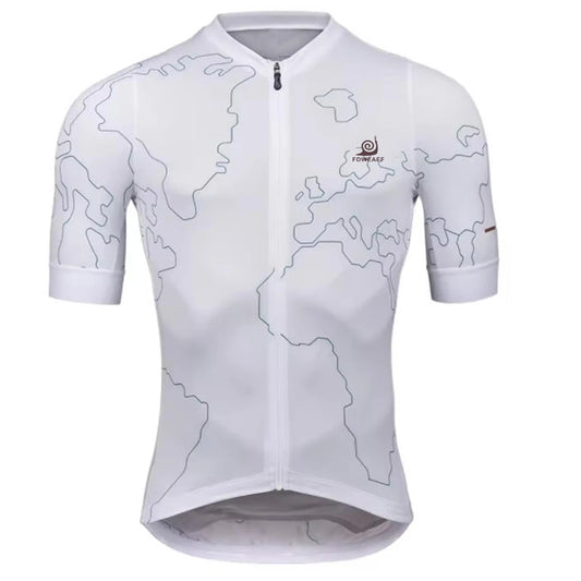 Short-Sleeve Cycling Jersey – Full-Zip, Breathable Road Bike Top, 3 Colors
