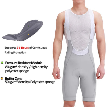 Men’s Cycling Bib Shorts High-Waisted