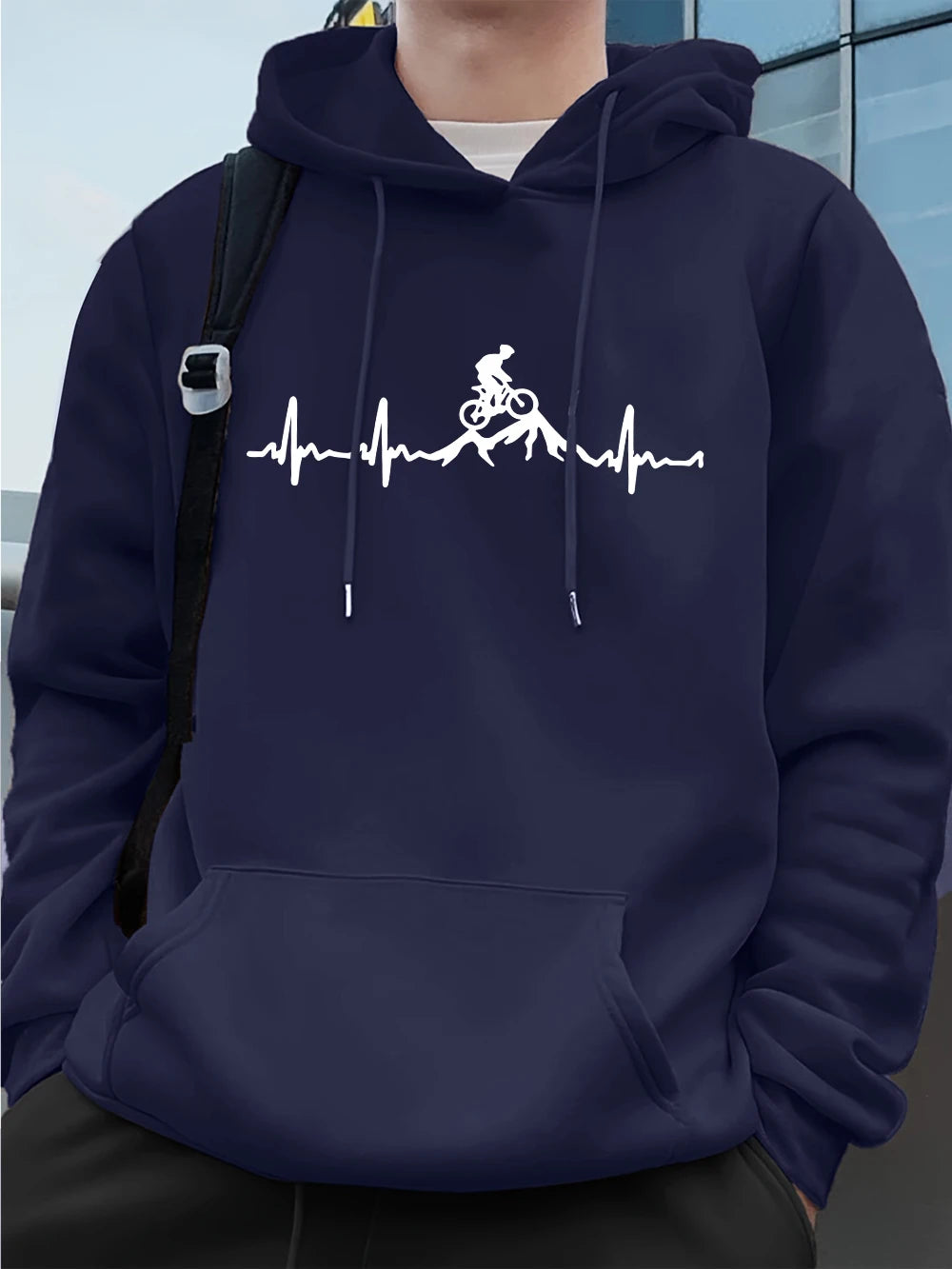 Mountain Biking Heartbeat Hoodie