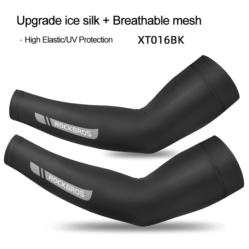 UV400 Ice Silk Arm Sleeves – Lycra | 0.2mm | Non-Slip Grip | S–XXL | 8 Styles
