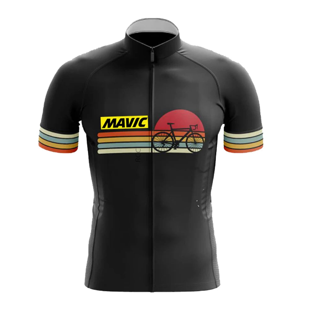 Men’s Cycling Jersey Short Sleeve – Breathable Full Zip Road MTB