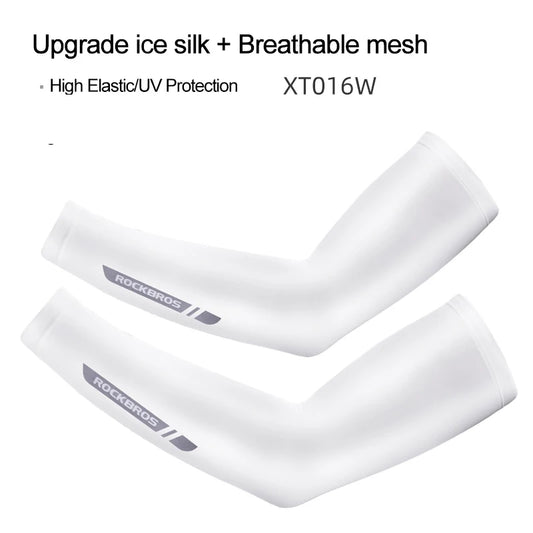 UV400 Ice Silk Arm Sleeves – Lycra | 0.2mm | Non-Slip Grip | S–XXL | 8 Styles