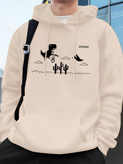 Offline Dino Pixel Art Hoodie