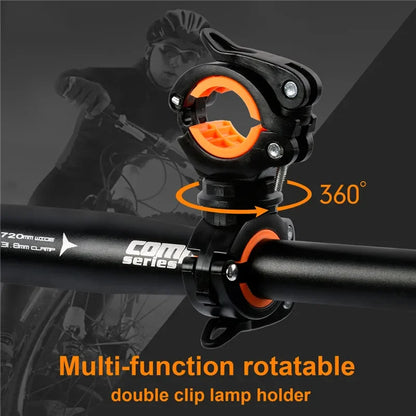 Soporte de luz de bicicleta giratorio multifunción