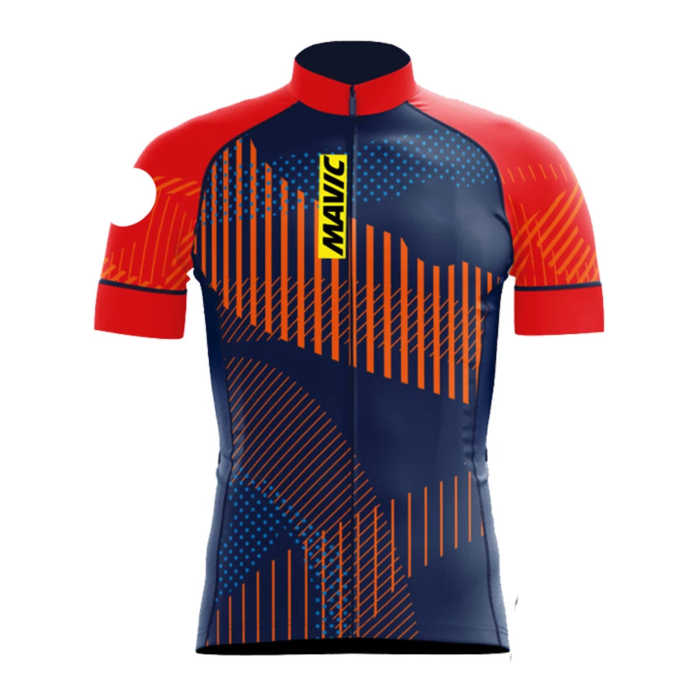 Men’s Cycling Jersey Short Sleeve – Breathable Full Zip Road MTB