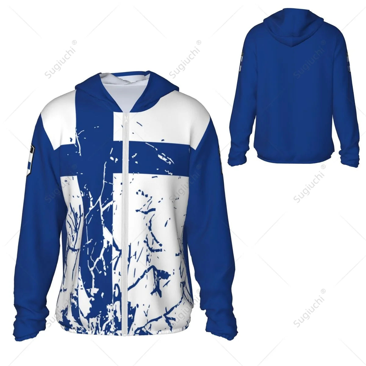 Finland Flag Long Hoodie 