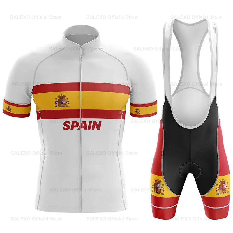 Spain Men Team Cycling Jersey Set