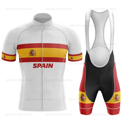 Spain Men Team Cycling Jersey Set