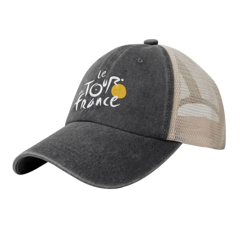 Tour de France Cycling Baseball Cap – Retro Washed Cotton