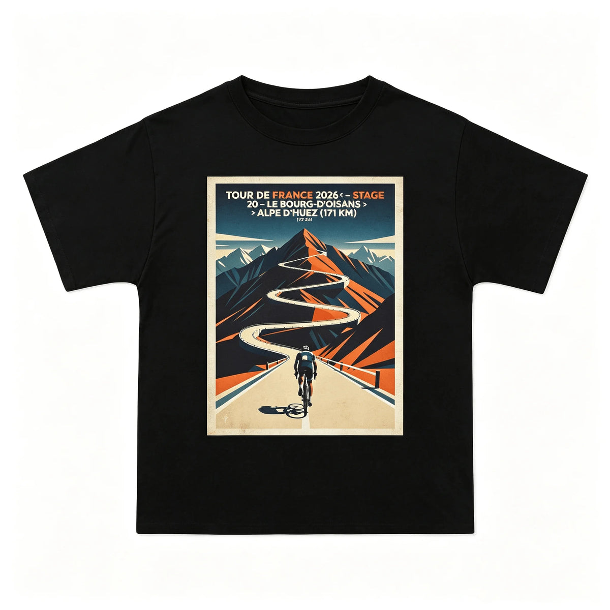Alpe d'Huez Cycling Graphic Tee – Stage 20 Tribute