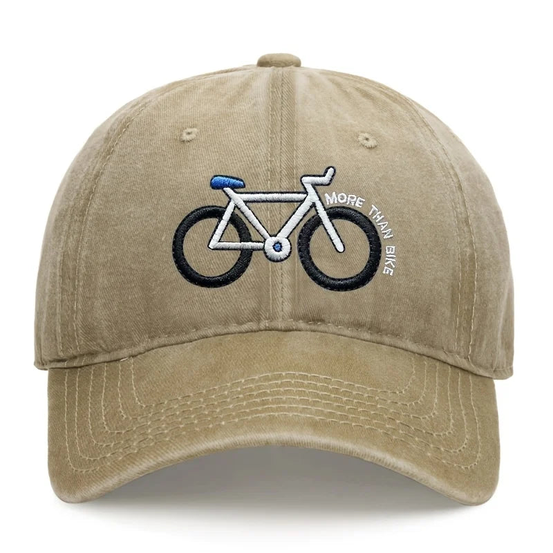 Bicycle Embroidered Baseball Cap – Unisex Adjustable Dad Hat for Cyclists