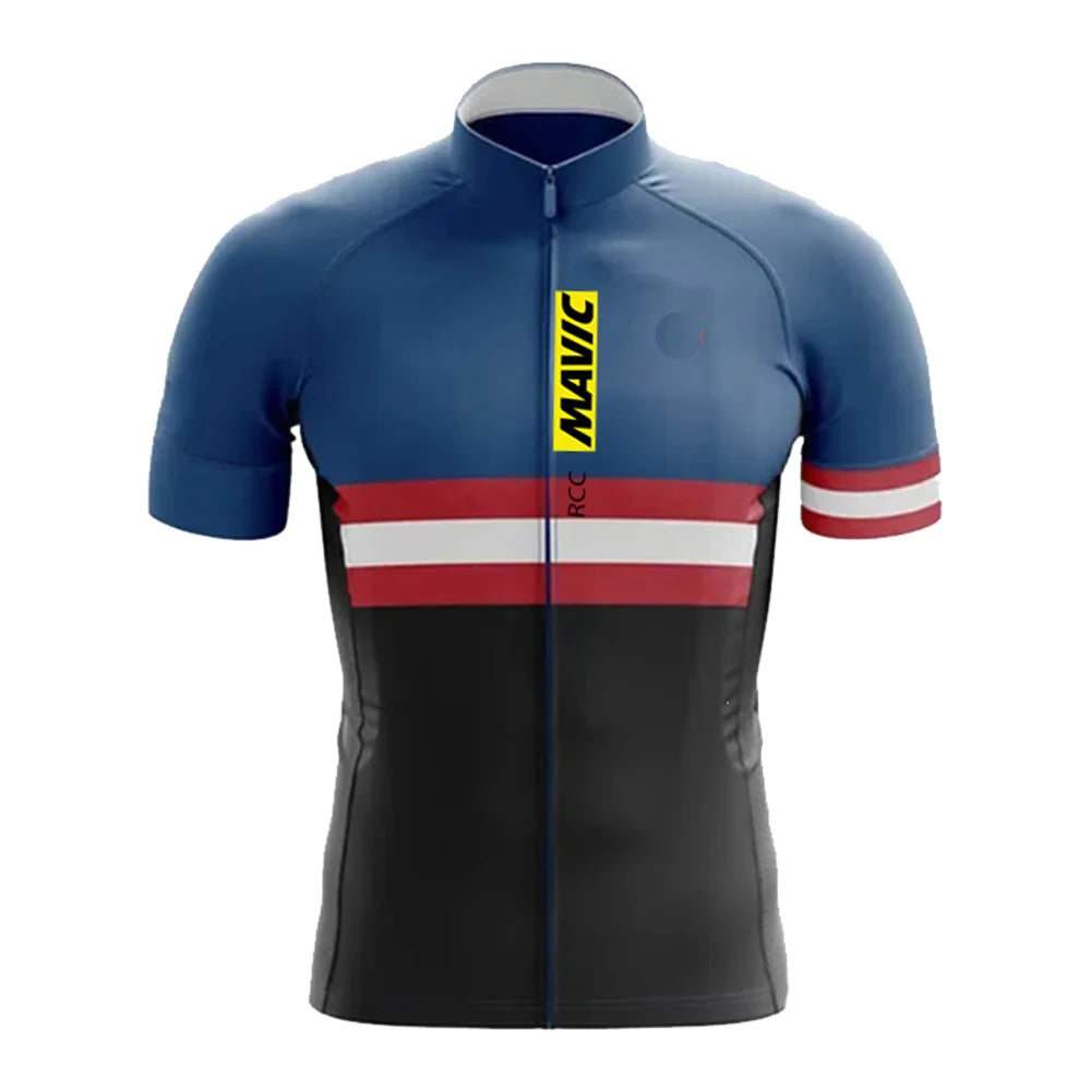 Men’s Cycling Jersey Short Sleeve – Breathable Full Zip Road MTB