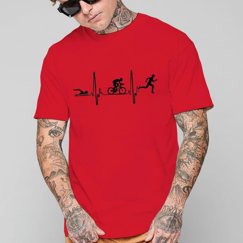 Chemise en coton Triathlon Heartbeat 