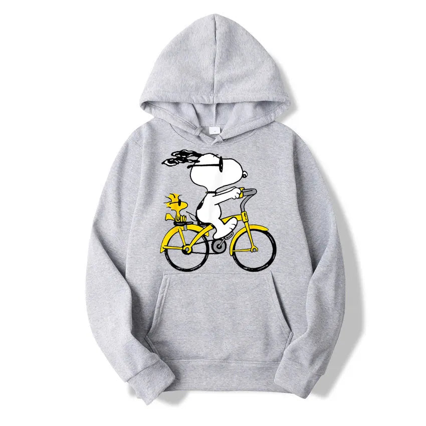 Snoopy Riding Bike Hoodie