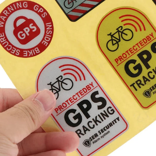 Bicycle GPS Tracking Warning Stickers