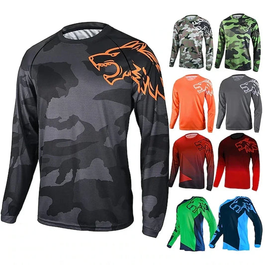 Men’s Downhill Long Sleeved Bicycle Jersey