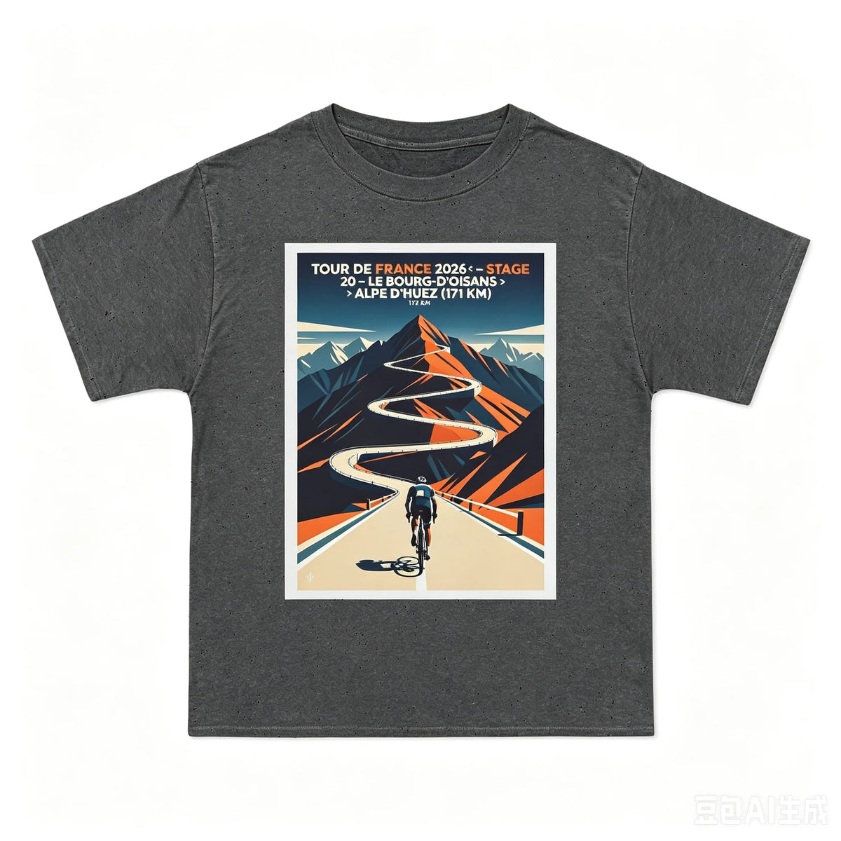 Alpe d'Huez Cycling Graphic Tee – Stage 20 Tribute
