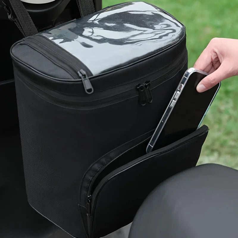 Waterproof Bike Handlebar Bag with Phone Holder – Dual Pocket E-Bike Bag