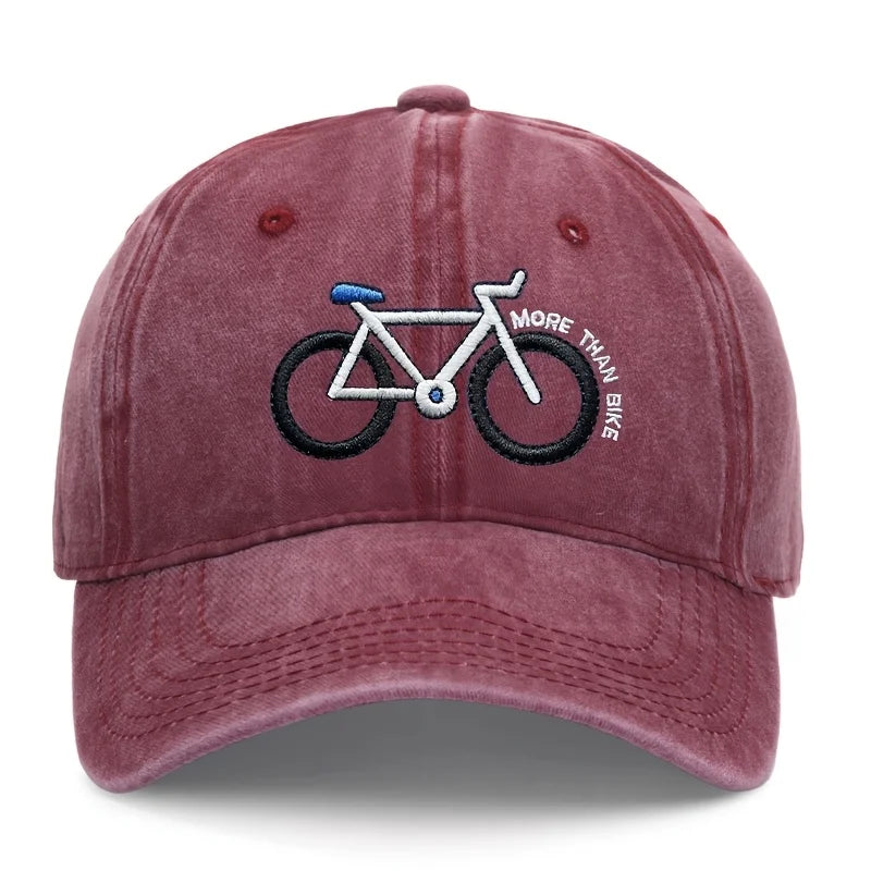 Bicycle Embroidered Baseball Cap – Unisex Adjustable Dad Hat for Cyclists