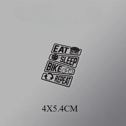 Manger, dormir, vélo et répéter des autocollants