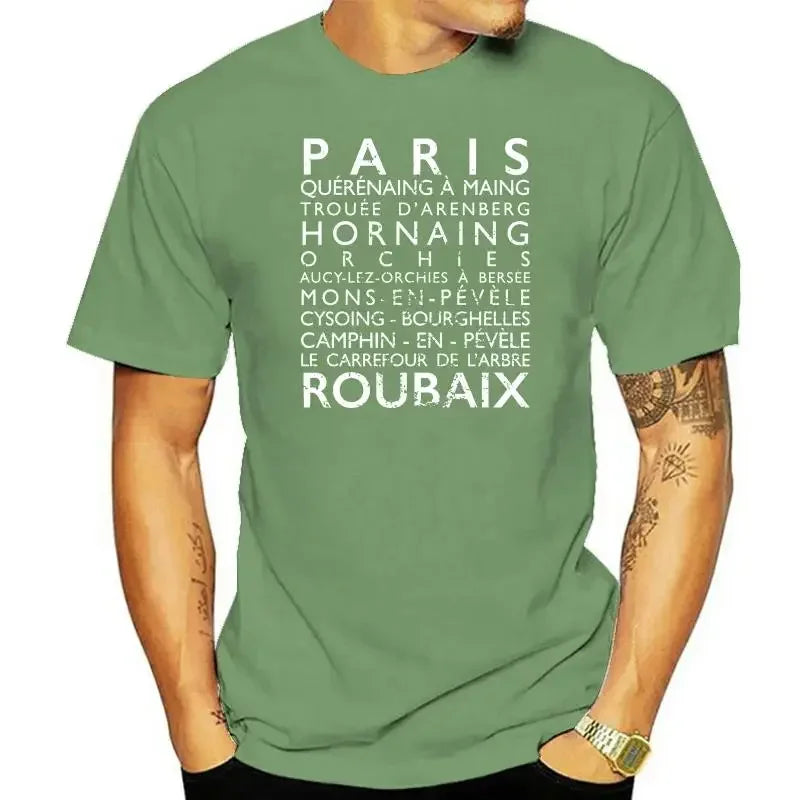 Paris Roubaix Radfahrer-T-Shirt