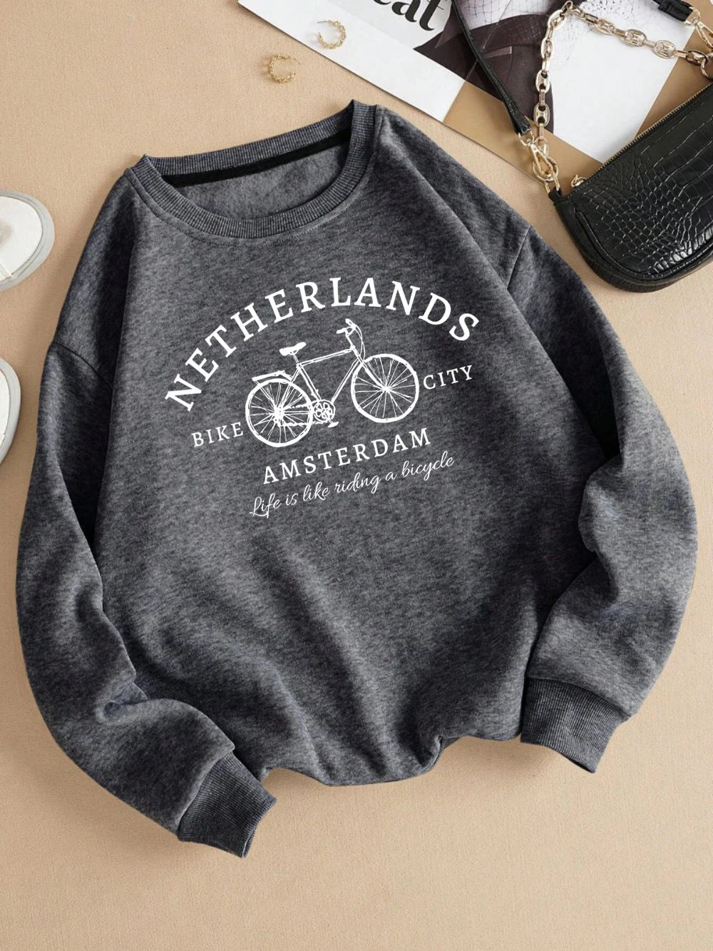 Netherlands Bike City Crewneck Sweatshirt