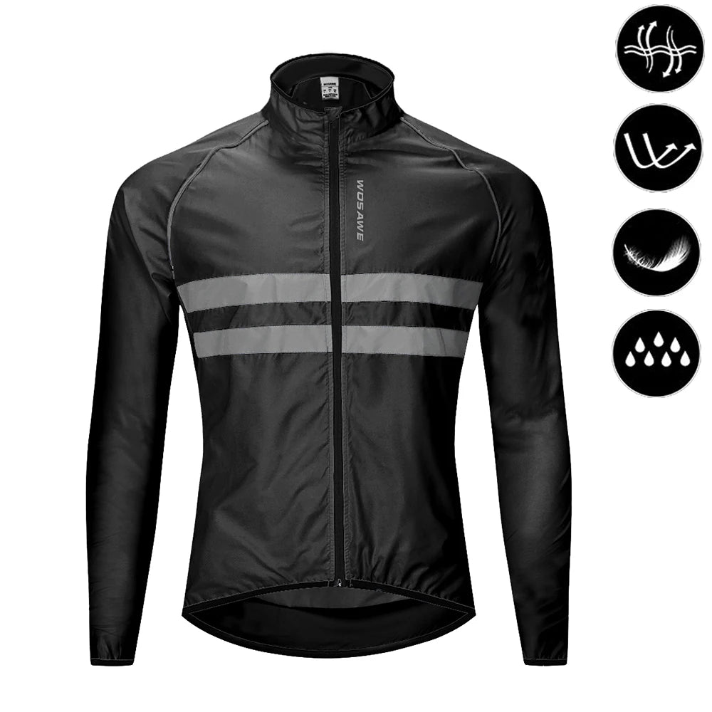 Men’s Cycling Windbreaker Jacket – Windproof, Water-Resistant