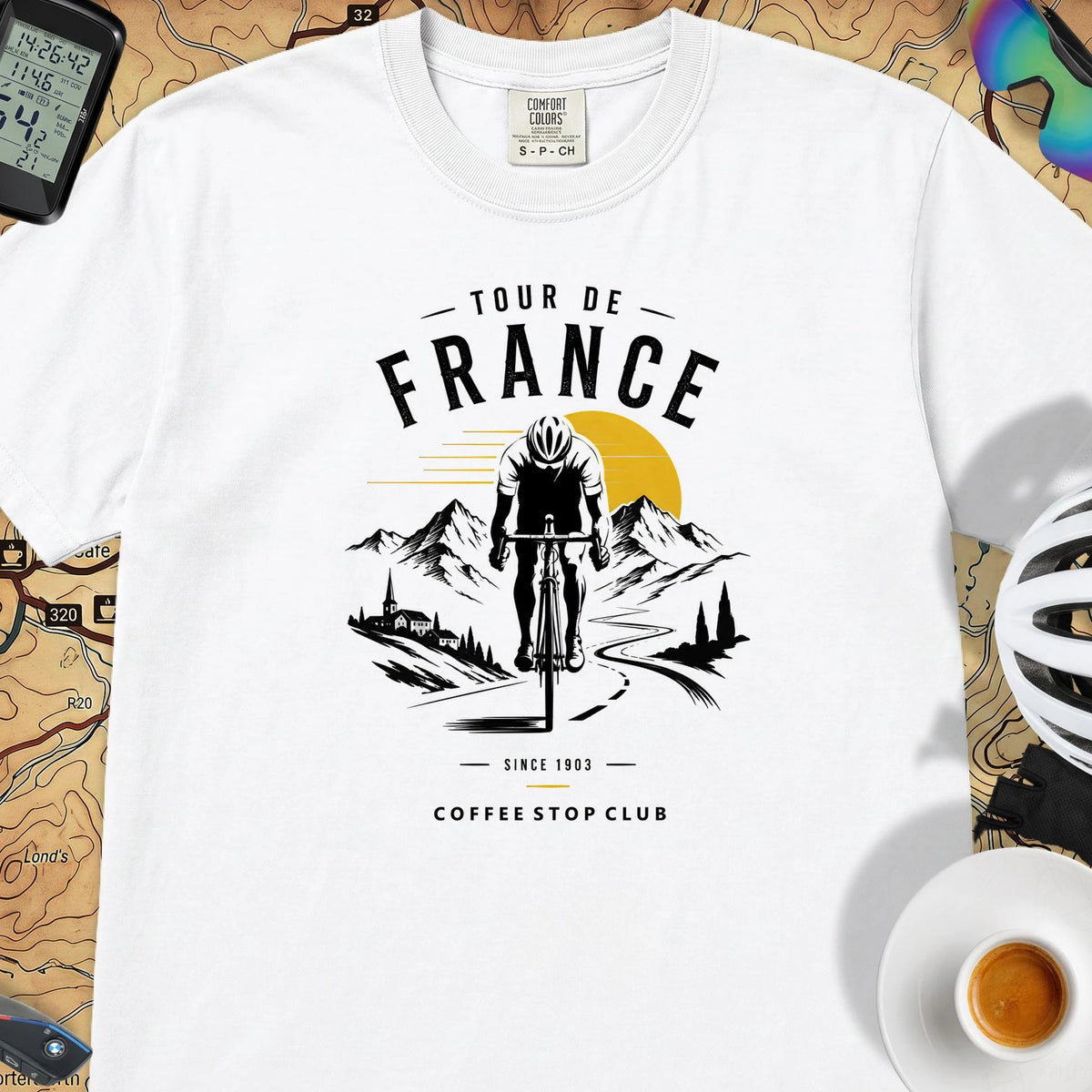 Tour de France Retro Cycling Graphic Tee – Oversized Cotton