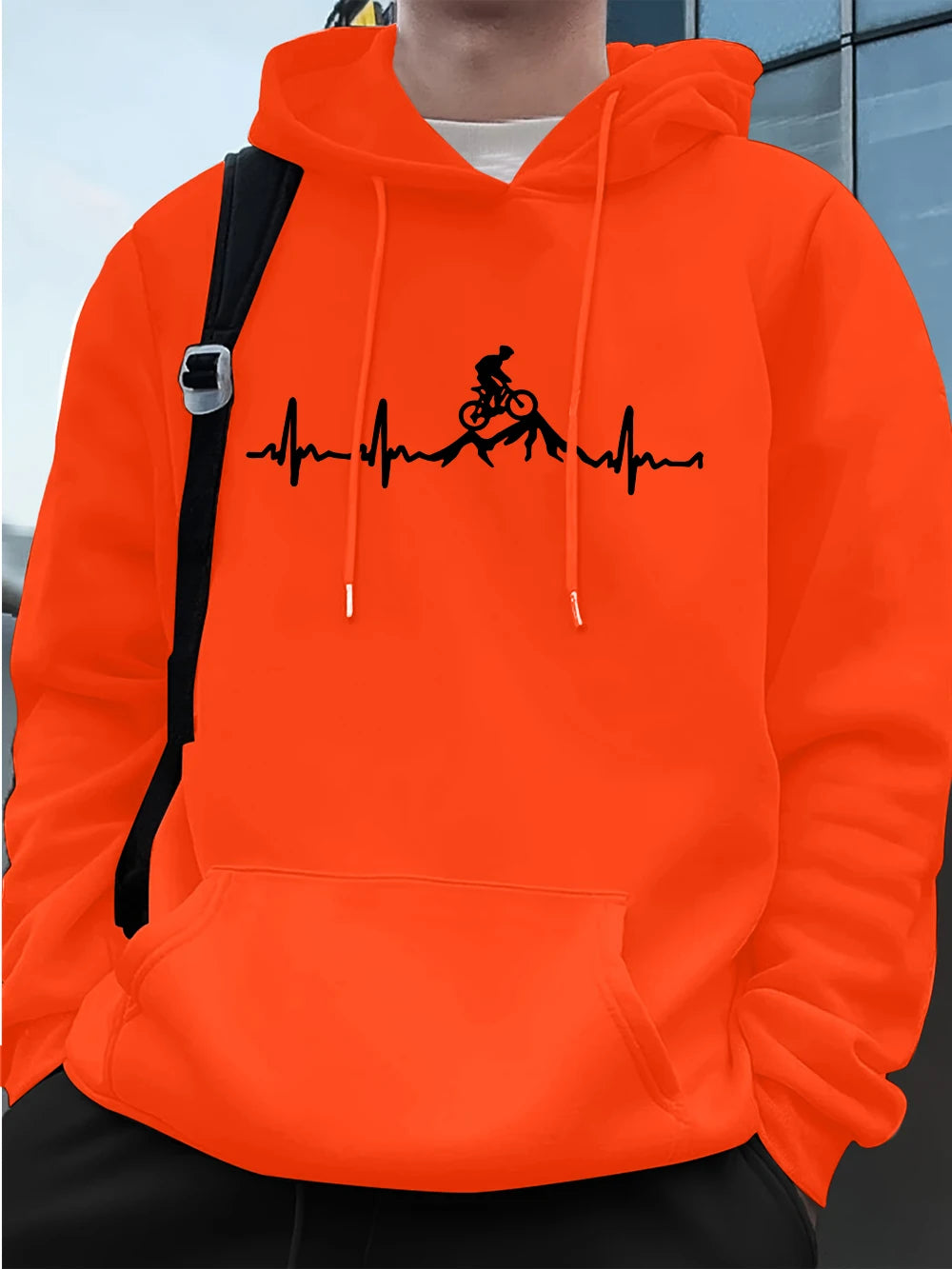 Mountain Biking Heartbeat Hoodie