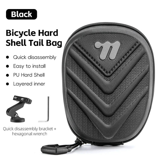 Waterproof Bike Saddle Bag – PU Hard Shell Tail Bag for Cycling