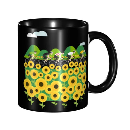 Cycling Ceramic Coffee Mug – 330ml Tea & Coffee Cup