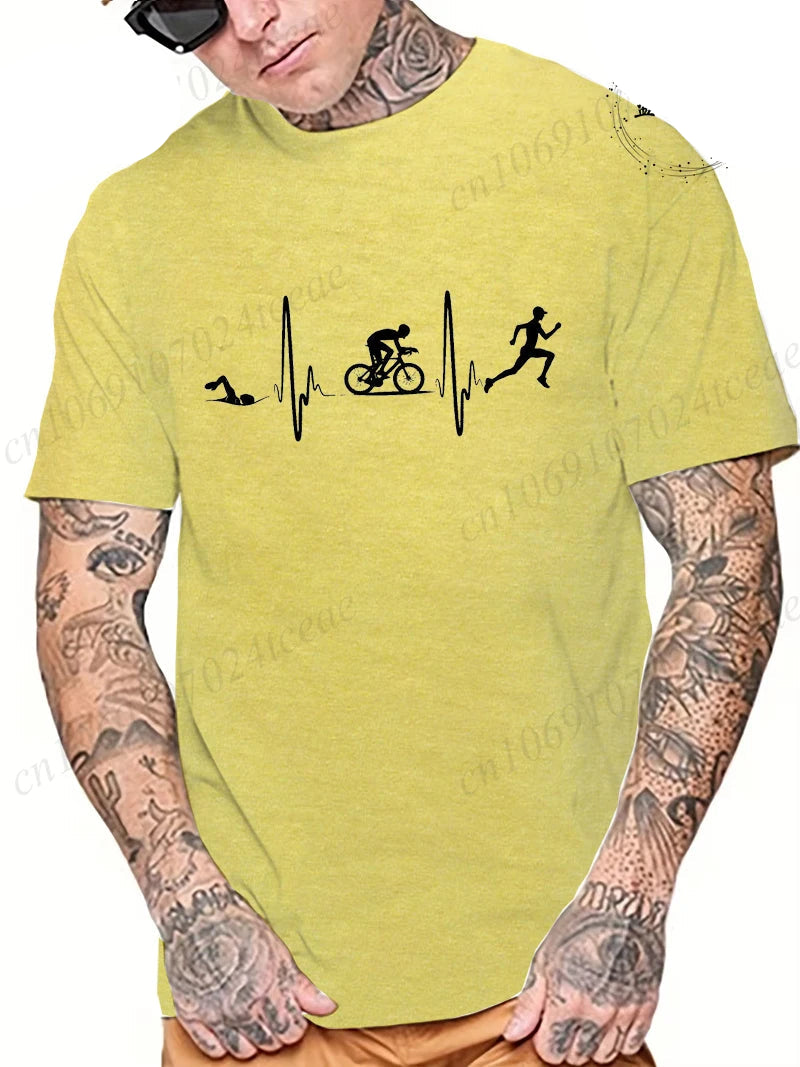 Chemise en coton Triathlon Heartbeat 