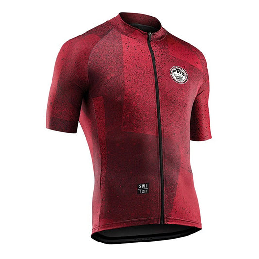 Men’s Short-Sleeve Cycling Jersey – Fleece-Lined, Fade-Resistant Print, 7 Colorways