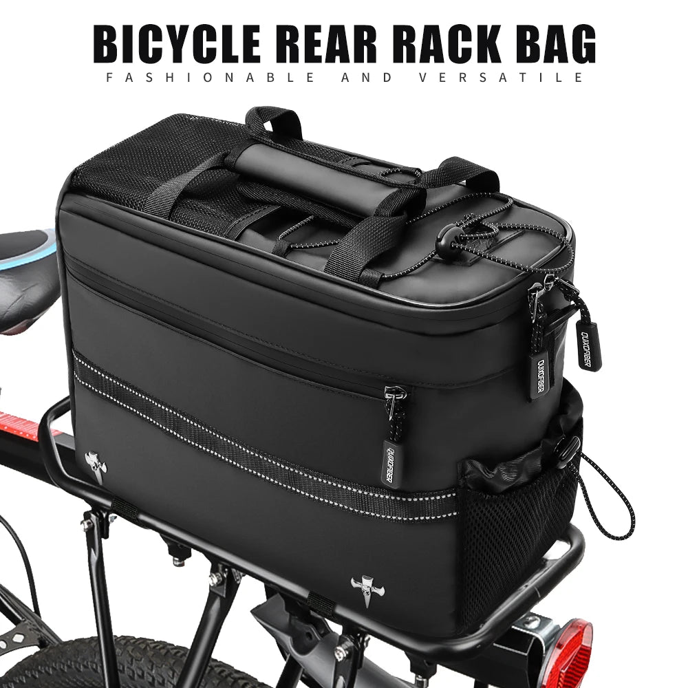 Bicycle Rear Rack Bag Waterproof 13L – Trunk Pannier Storage