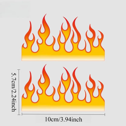 2pcs Flame Bike Sticker DIY 