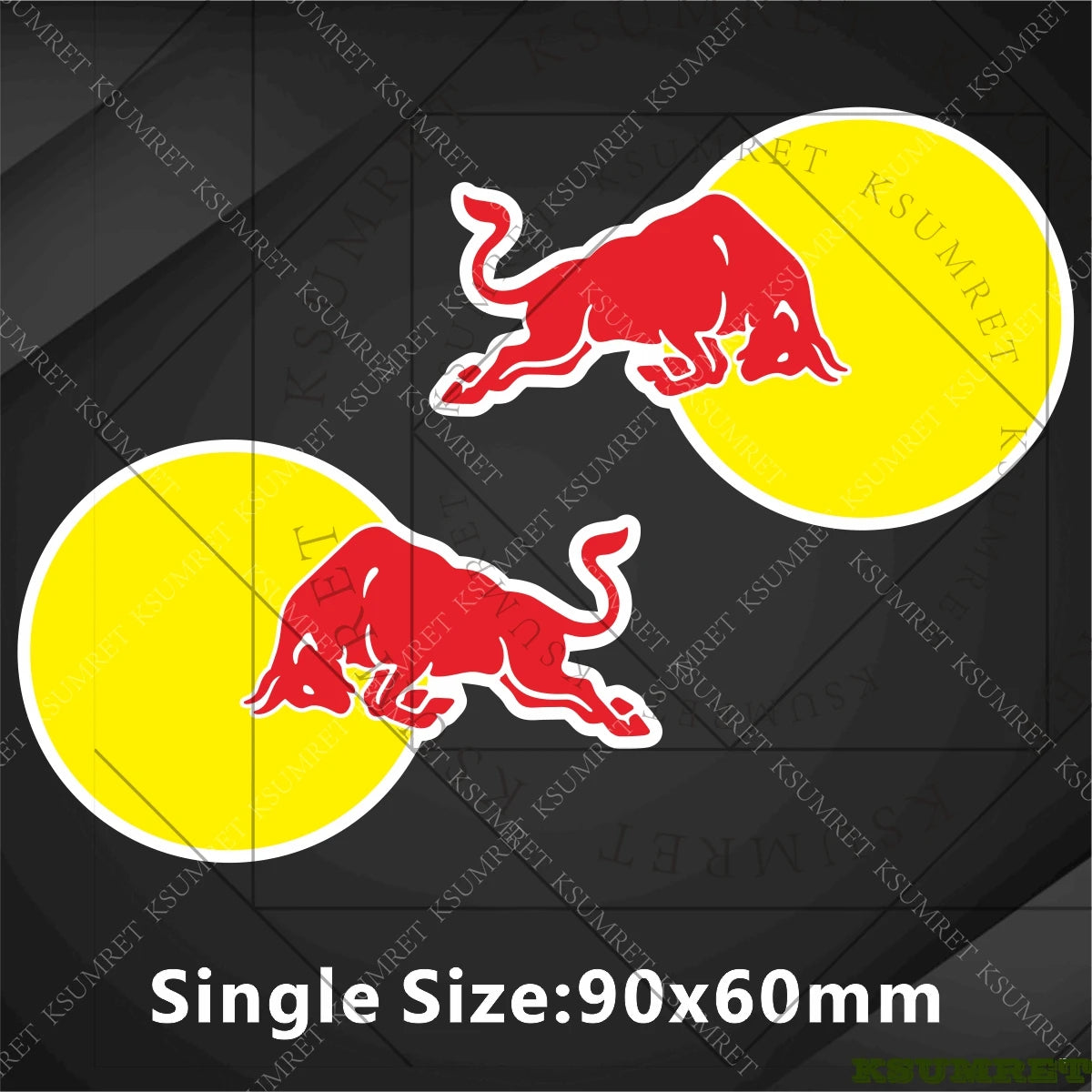 Caricando tori in vinile decalcomanie