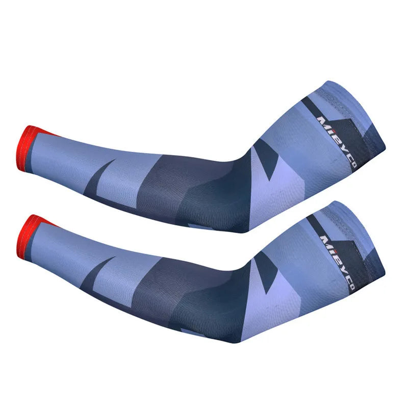 UV Protection Cycling Arm Sleeves – Breathable Ice Silk, Unisex