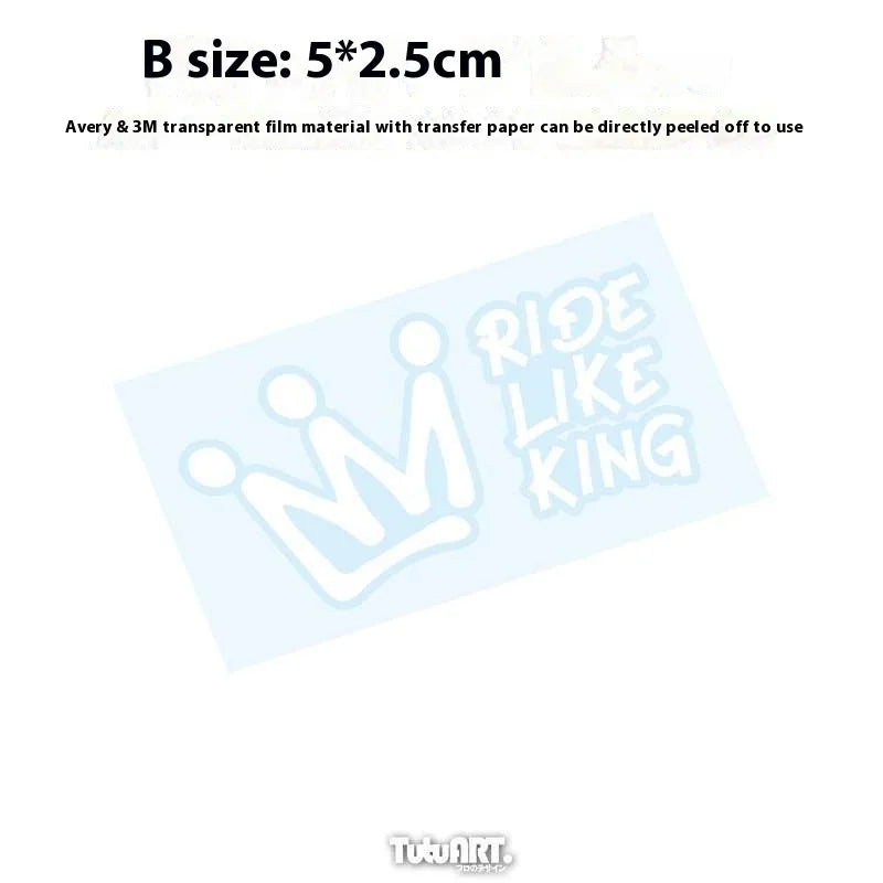 Ladies Only" & "Ride Like King" Premium Frame Decals