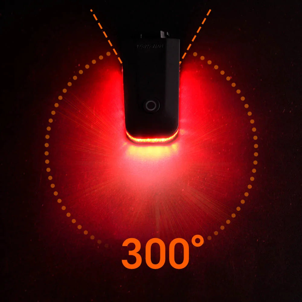 Smart Bike Tail Light – USB-C Rechargeable, Brake Sensor & Auto On/Off