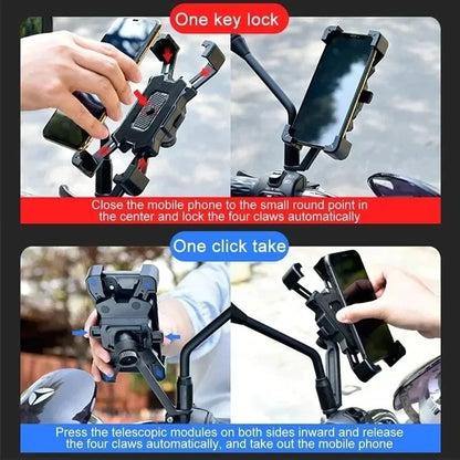 Supporto per telefono da bicicletta con bloccaggio automatico