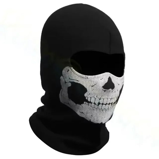 Maschera a pieno facciale con stampa teschio 