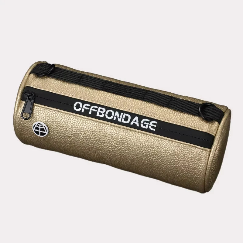 Leather Bike Handlebar Bag – Waterproof Cylindrical Cycling Bag